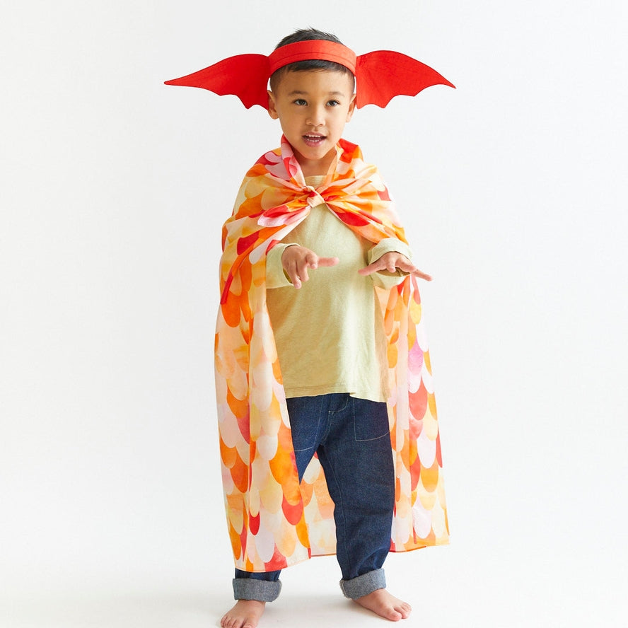 Red Dinosaur Playsilk (35" X 35") by Sarah's SIlk