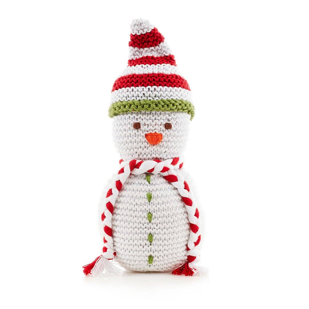 Christmas Baby Rattle - Snowman