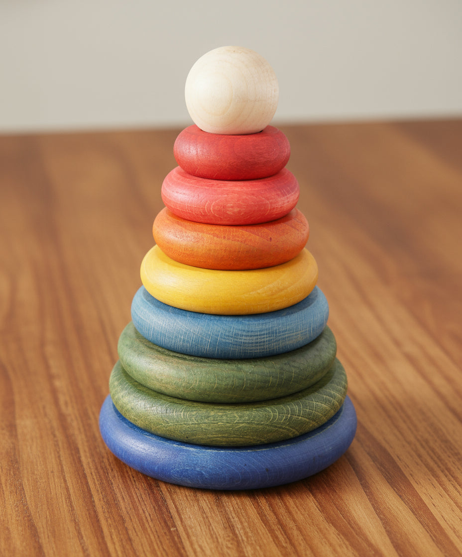 Stacking Montessori Toy Stacker Rainbow (6 to 16 Months Old)
