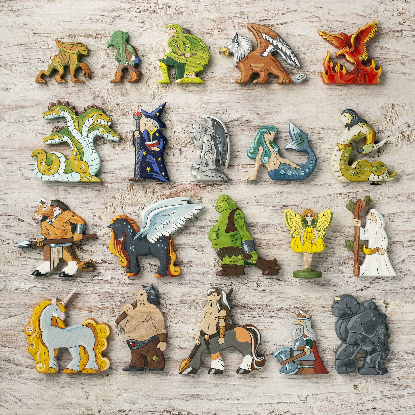 Wooden Griffin figurine legendary creatures