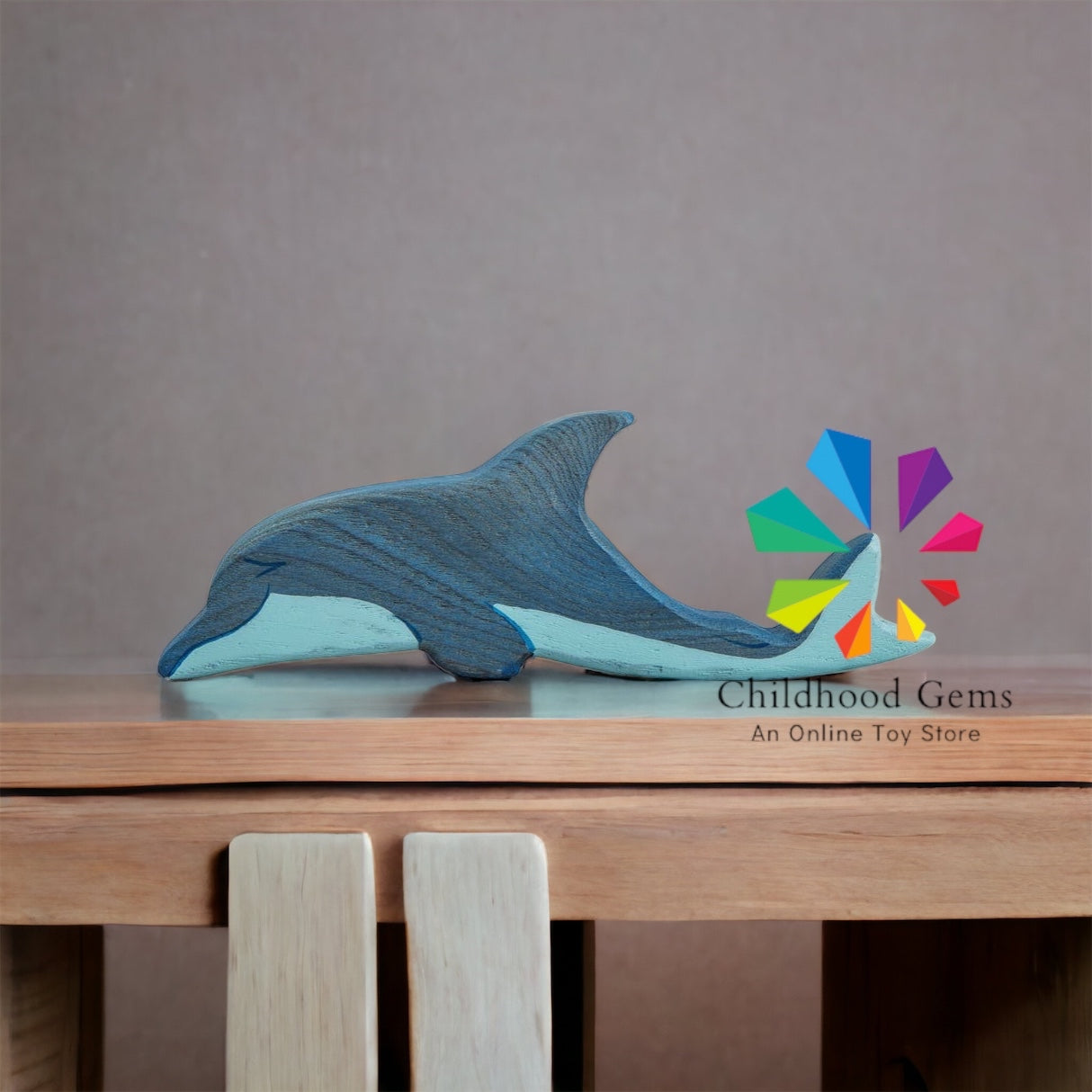 Wooden Dolphin Figure Toy Sea
Animals Marine