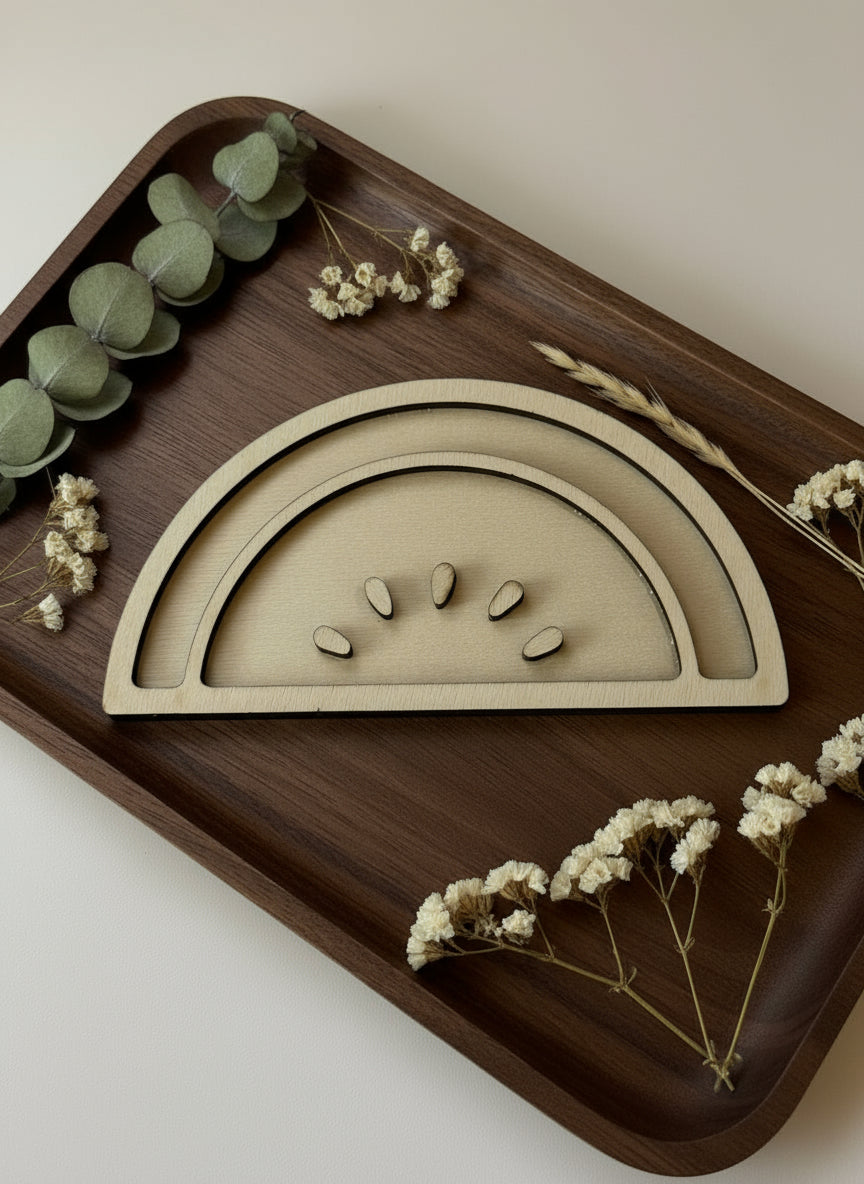 Fruits Theme Wooden Props for Sensory Bin