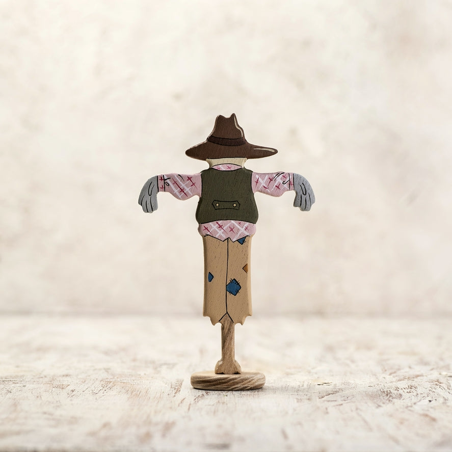 Handmade Wooden Scarecrow Toy