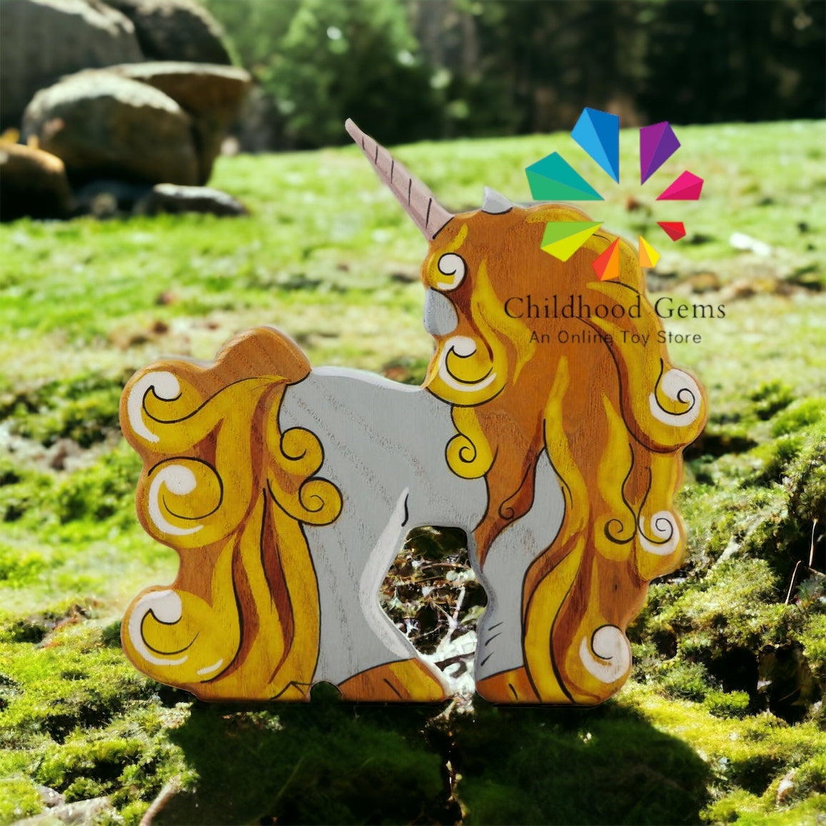 Wooden Unicorn Figurine Legendary Creature Unicorn Toy