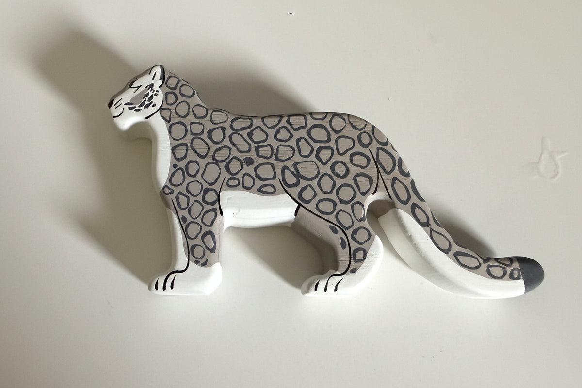 Wooden Snow Leopard Toy