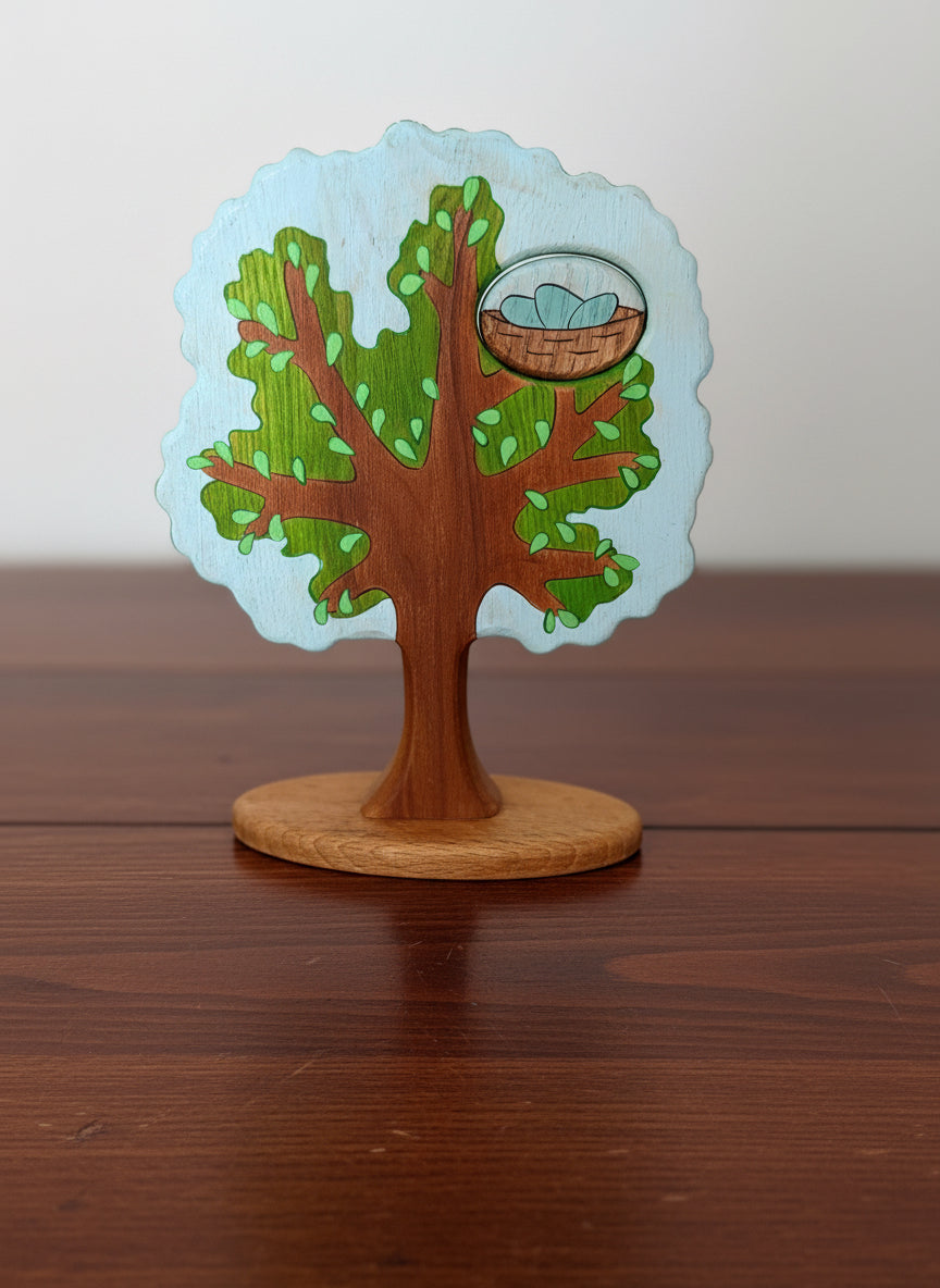 Waldorf Spring Flower Tree 2-sided with birds and flowers