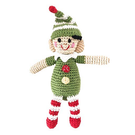 Christmas Elf Rattle Doll - Mini