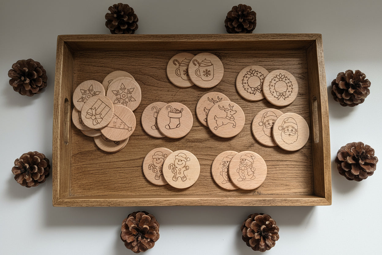 Christmas Memory Matching Game – 24 pcs (Crafted in Canada)