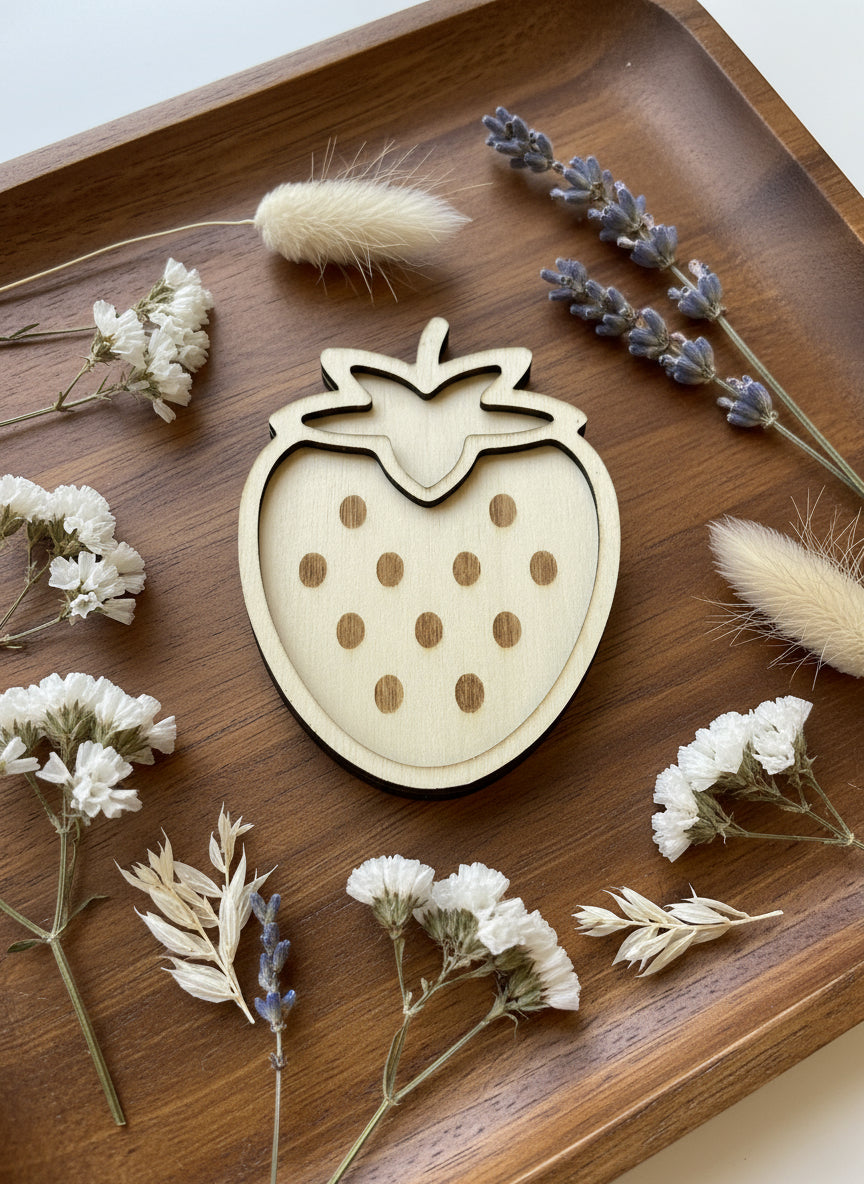 Fruits Theme Wooden Props for Sensory Bin