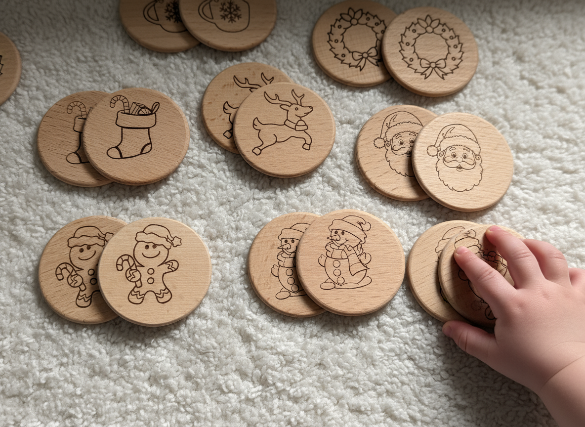 Christmas Memory Matching Game – 24 pcs (Crafted in Canada)