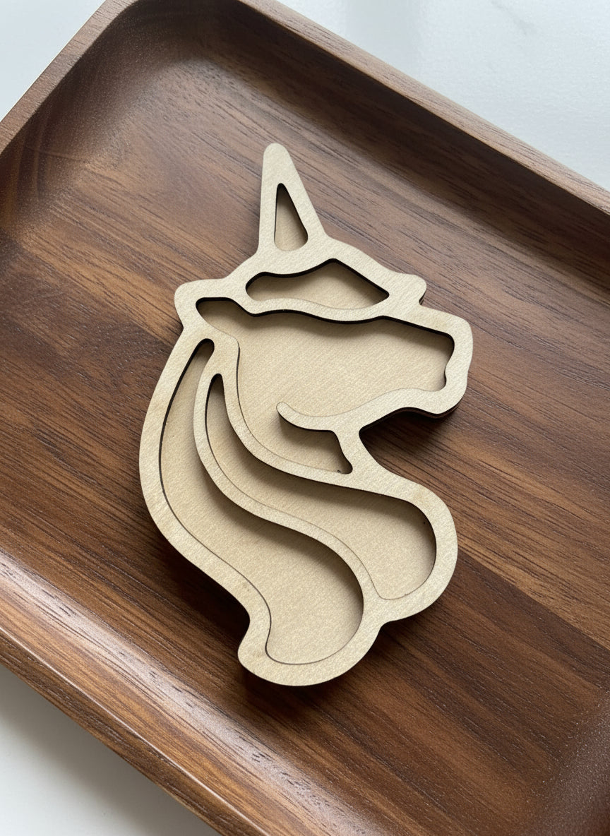 Unicorn Theme Wooden Mini Sensory Bin Fillers