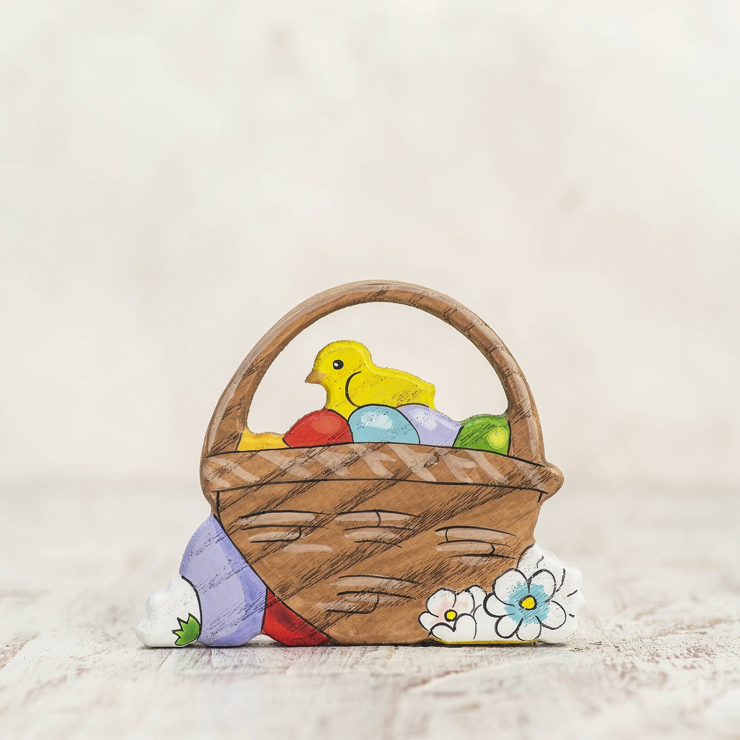 Easter basket with eggs