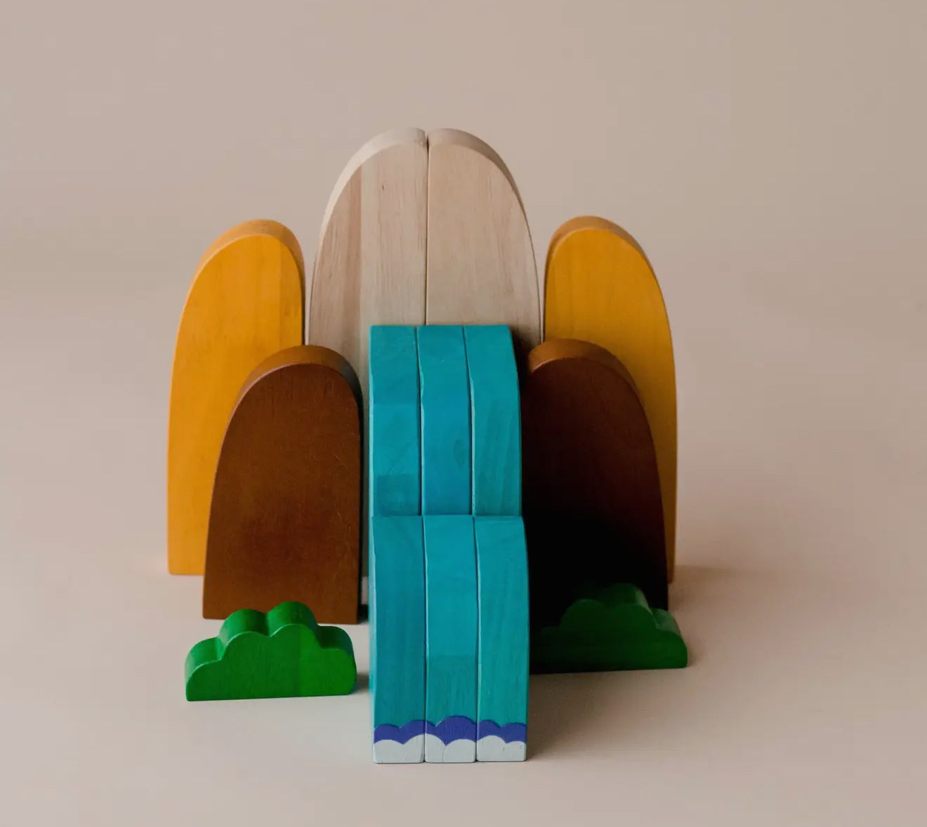 Wooden Waterfall Playset for Open-ended Play