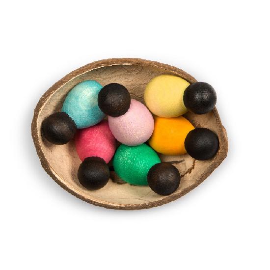 Grapat - Wood Nins Babies Dark 6pcs