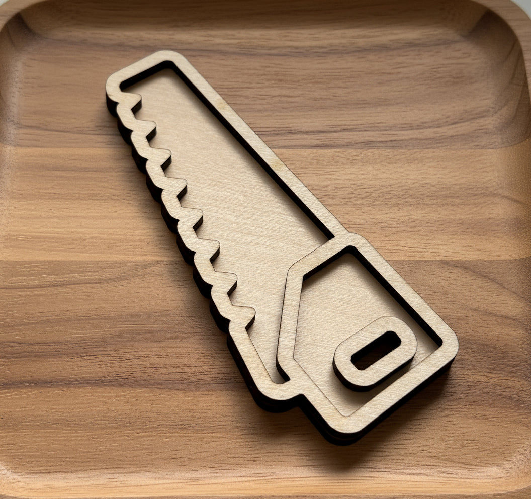 Handy Man (Carpenter) Theme Wooden Mini Sensory Bin Filler Tray - Crafted in Canada