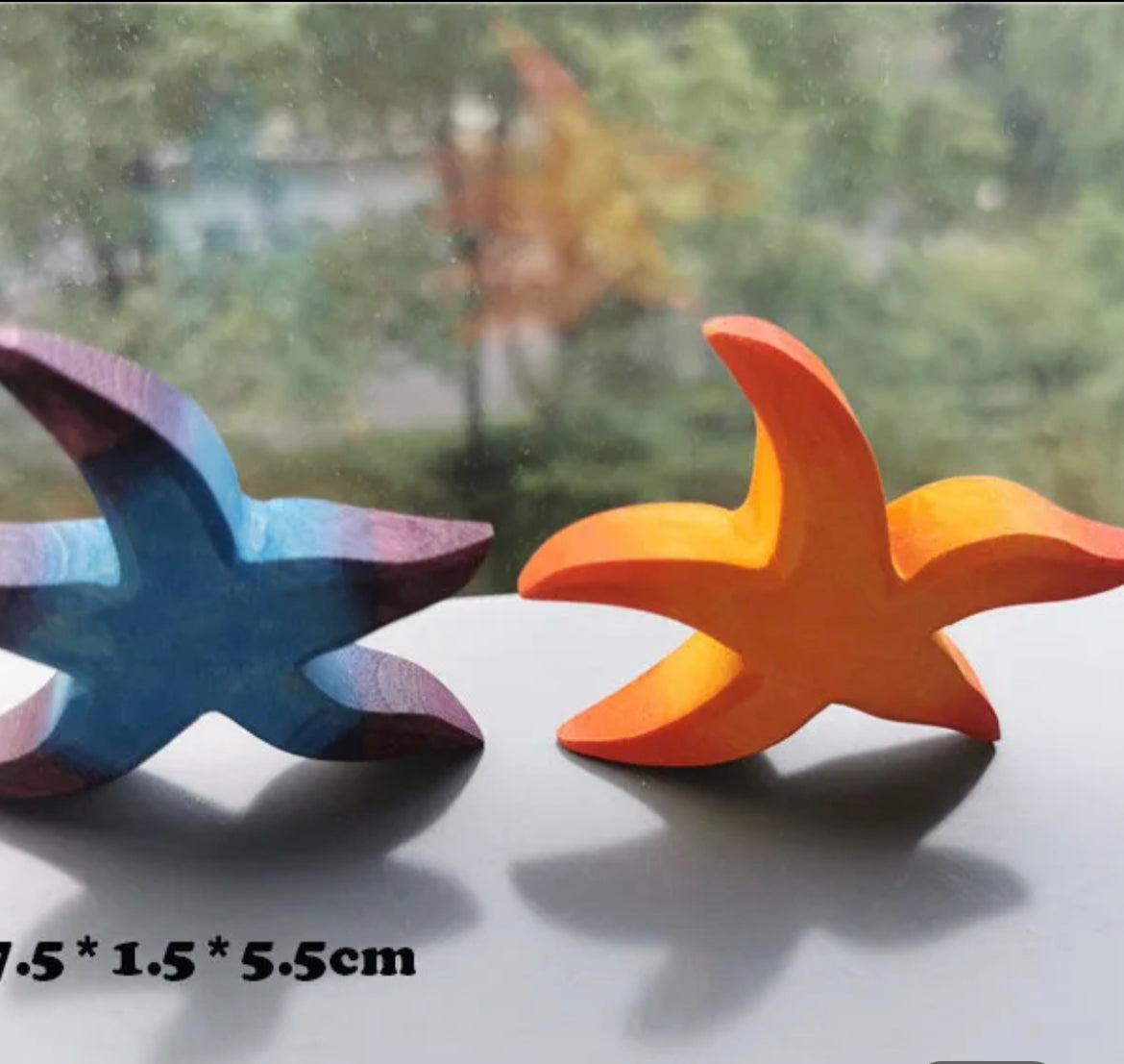 Wooden Starfish Duo – Imaginative Play & Decor for Little Ocean Explorers