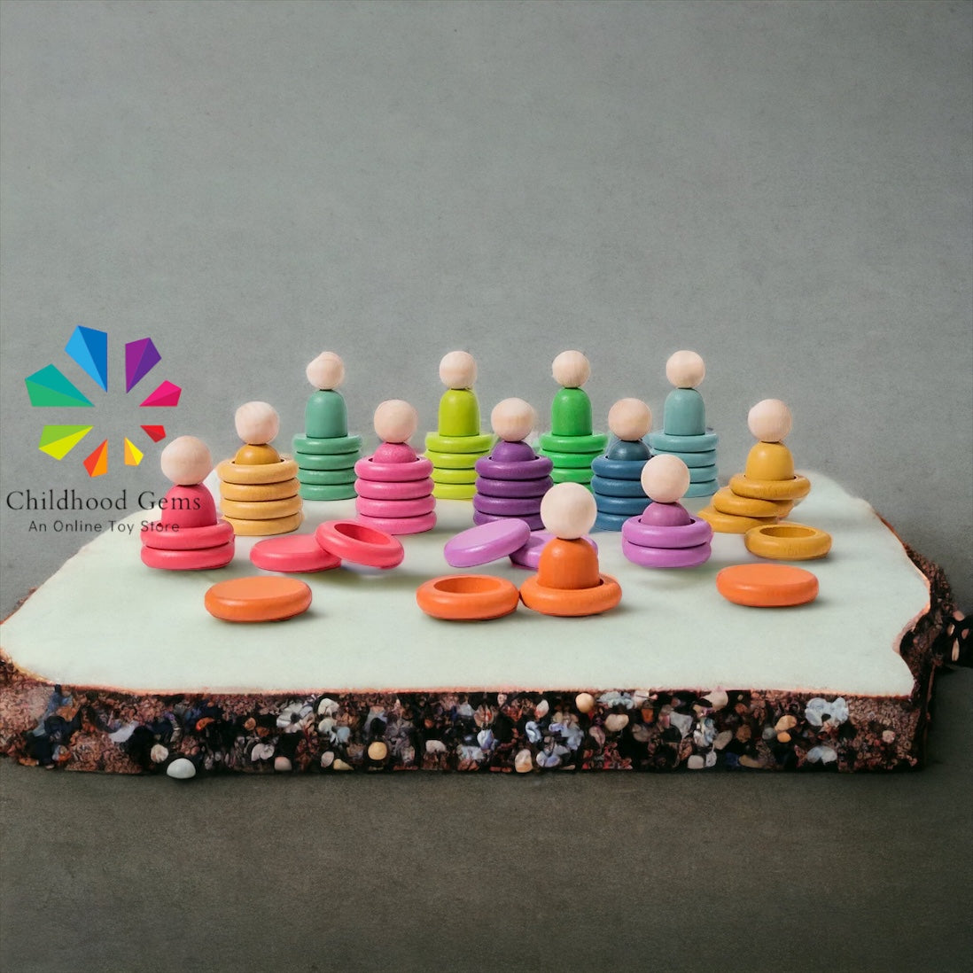 Waldorf Toys - Wooden Nins | Pegs, Rings and Coins