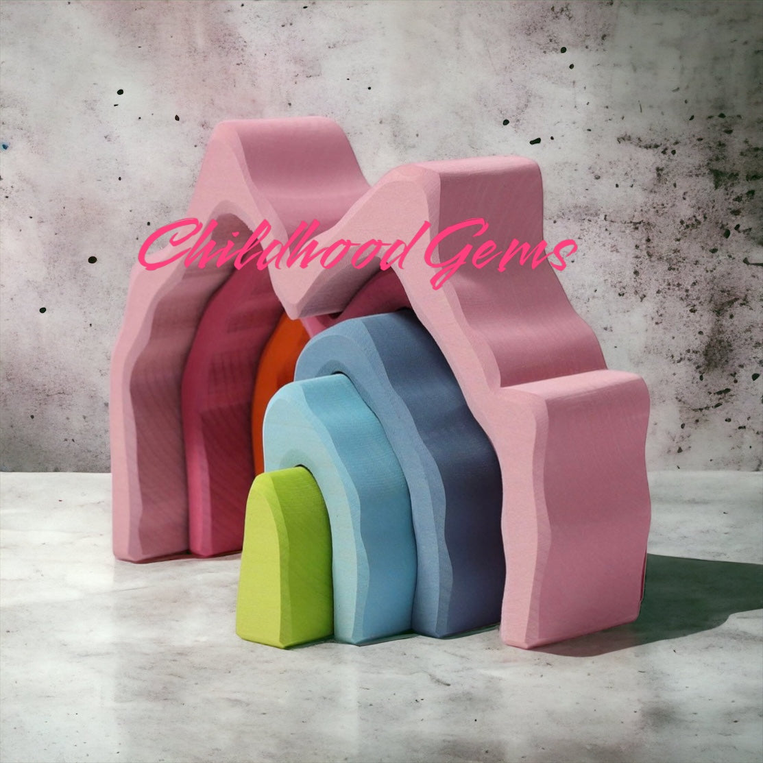 Wooden Coral Reef Stacker (Montessori, Open-ended Play)