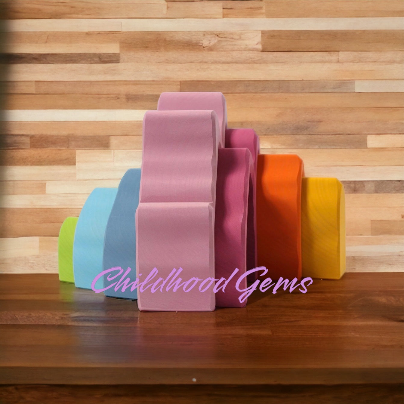 Wooden Coral Reef Stacker (Montessori, Open-ended Play)