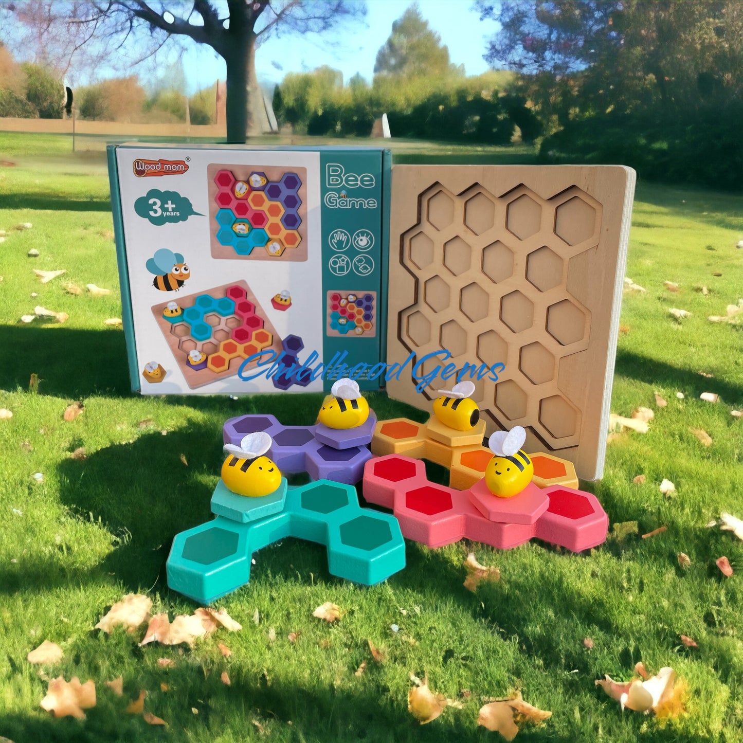 Wooden Beehive Building Block & Puzzle, Problem Solving |Two in One Game.
