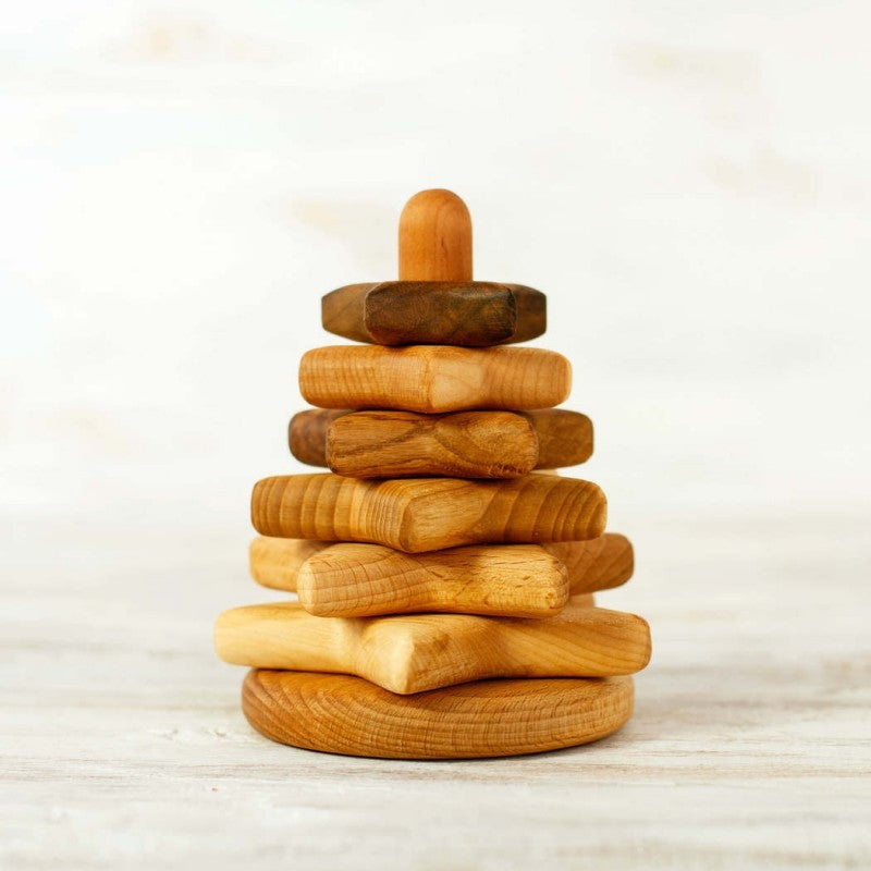 Wooden Caterpillar Stacking Toy Star