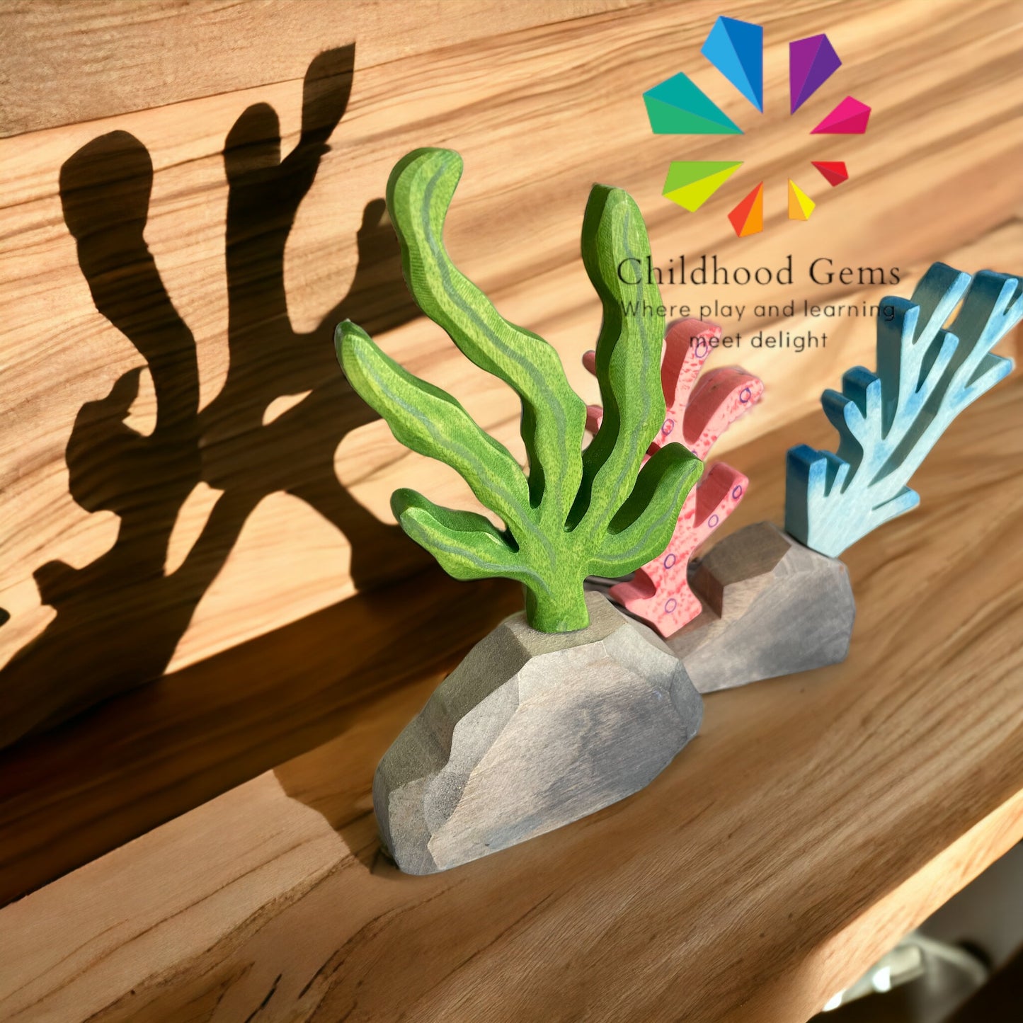 Wooden Coral Set for Open Ended Play