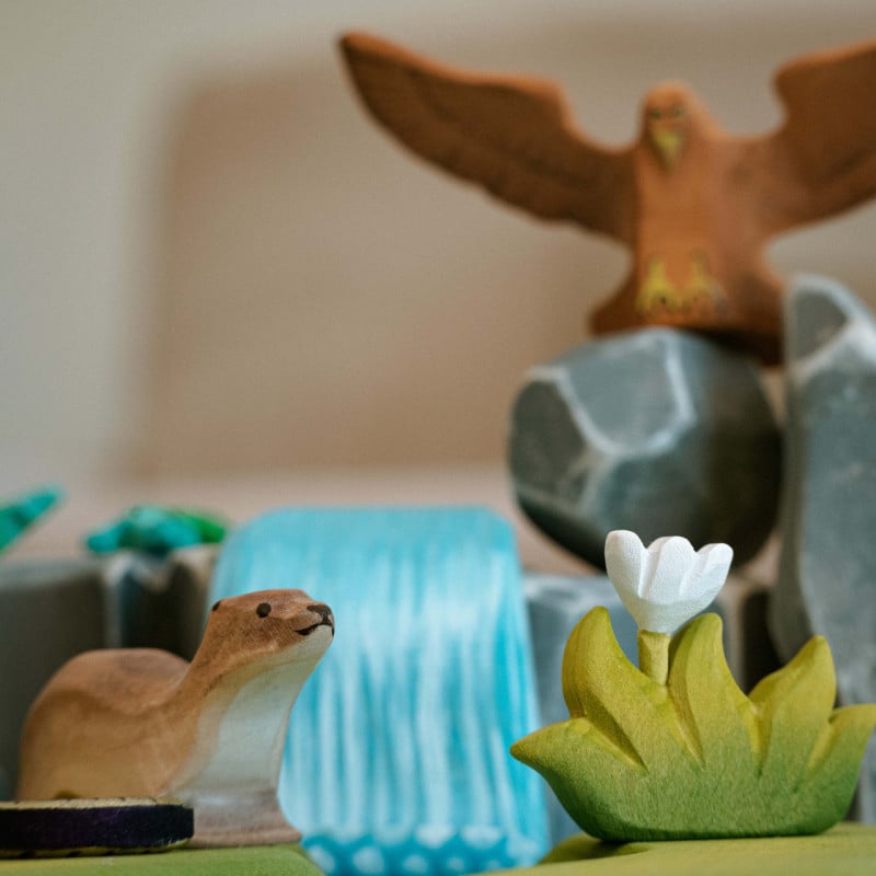 Grass with White Flower Small