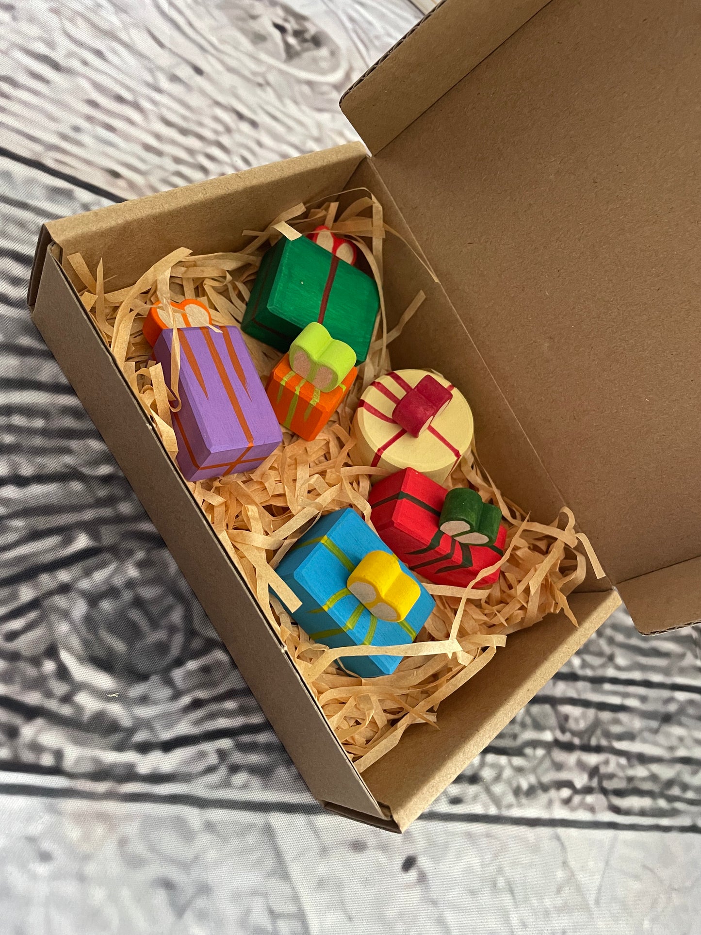 Wooden Santa Clause and Christmas Tree