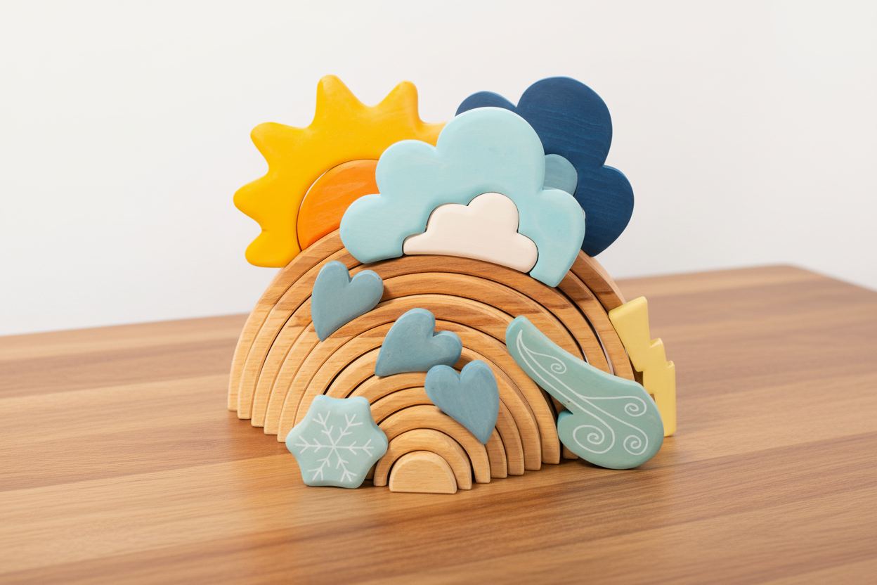 Wooden Weather Building Block Set