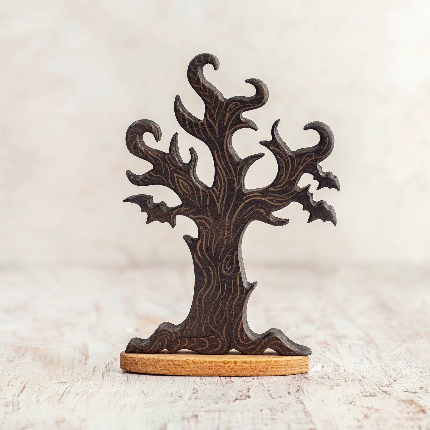 Wooden Halloween Tree Halloween Decor