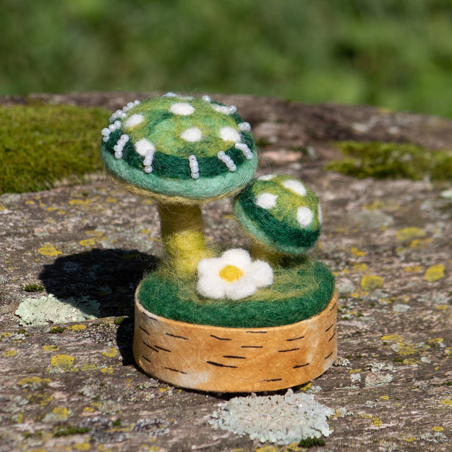 Green Parrot Woodland Mushroom