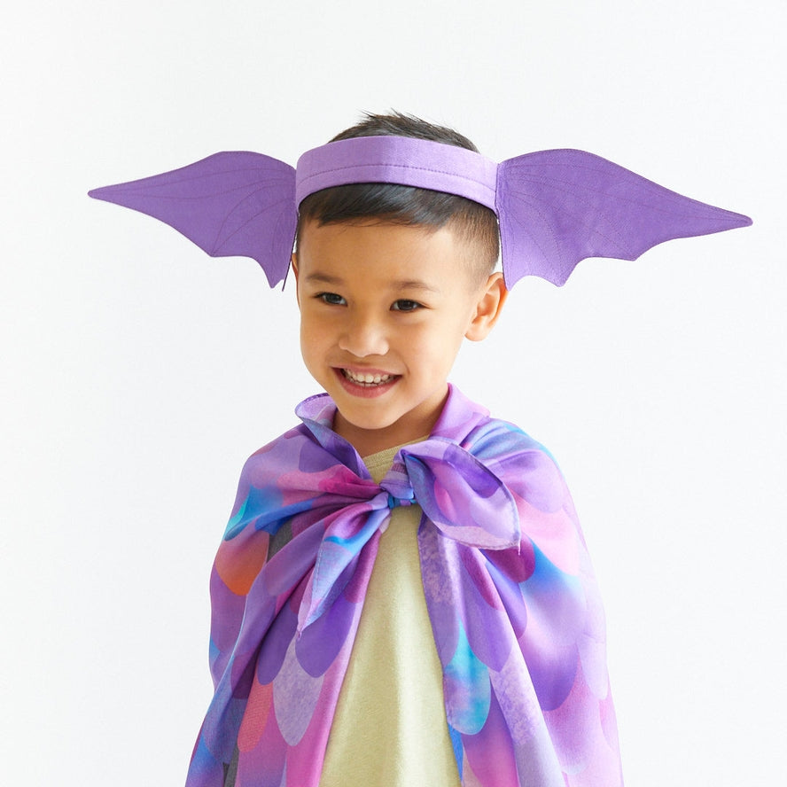 Purple Dinosaur Ears Headband by Sarah's Silk