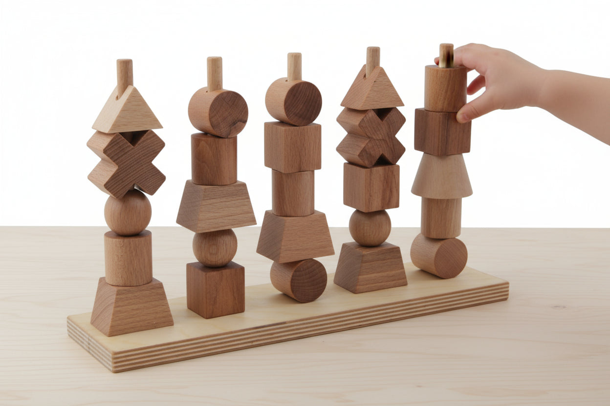 Stacking Montessori Toy Natural