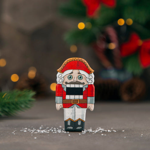 Wooden Caterpillar Nutcracker Figurine