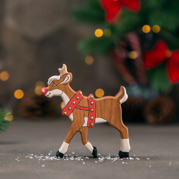 Wooden Rudolph Christmas gift