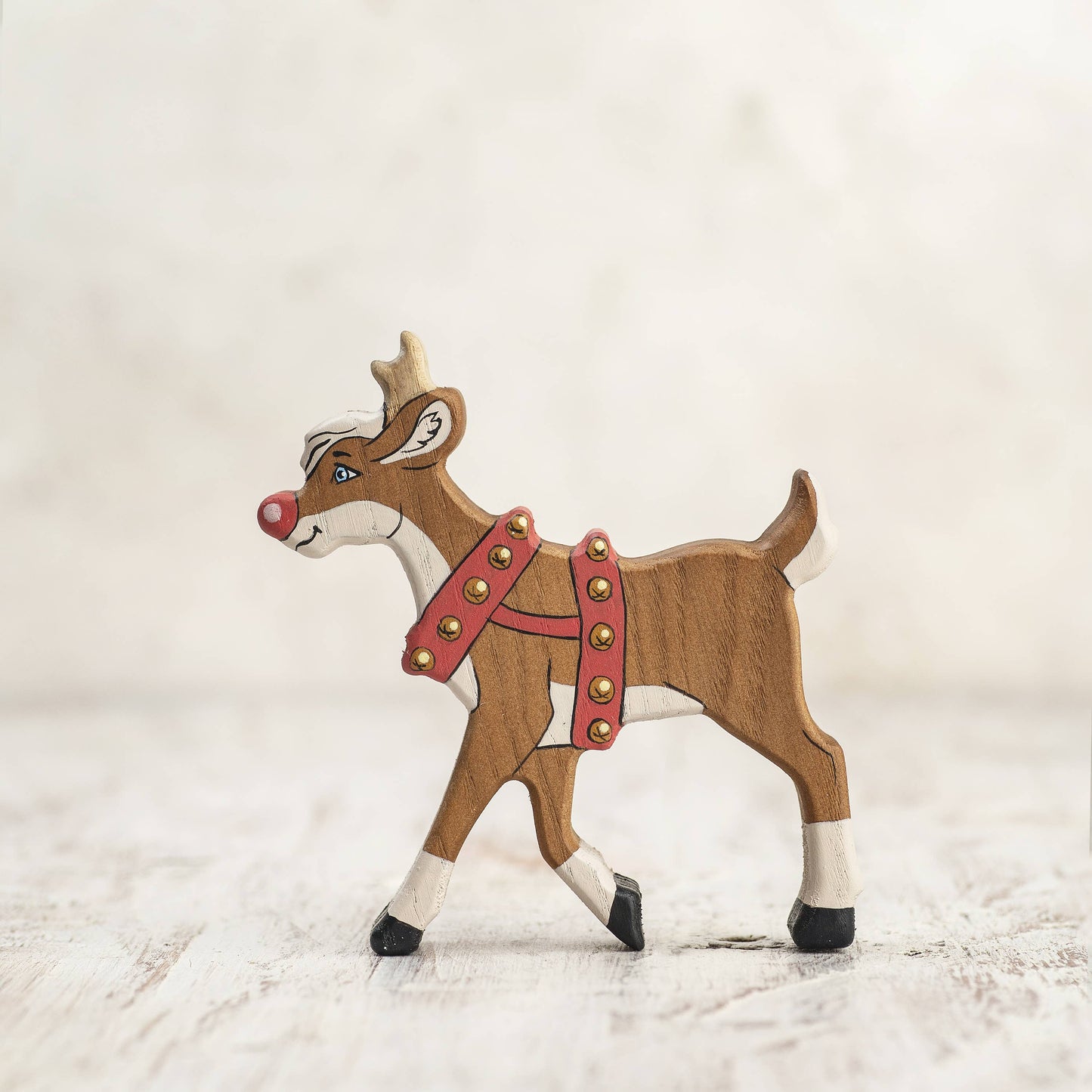 Wooden Rudolph Christmas gift