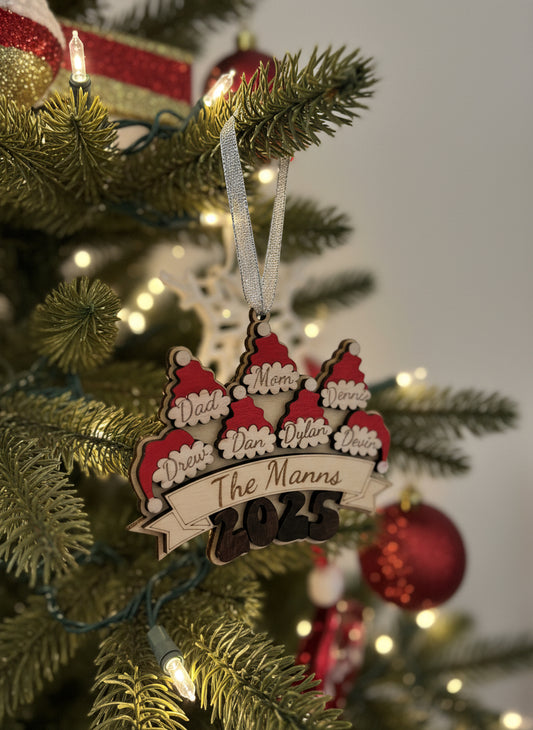 Customizable Family Christmas Ornament