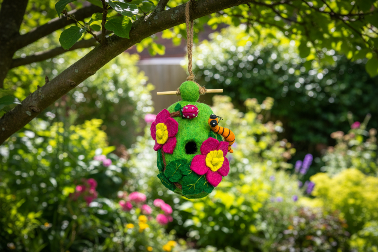 Raspberry Caterpillar Birdhouse