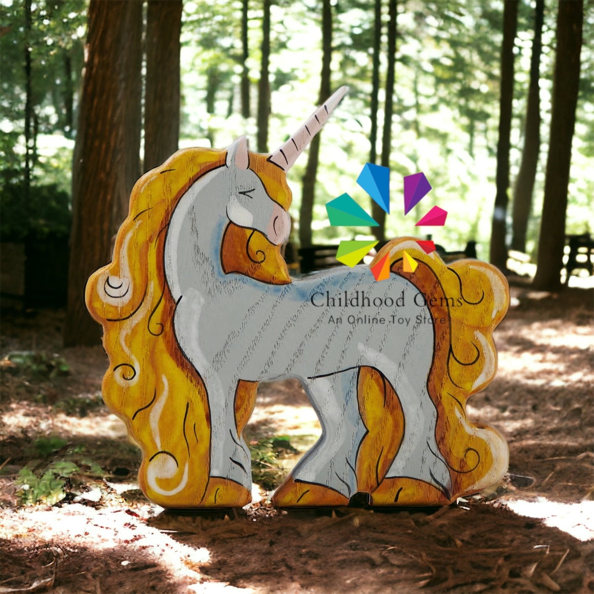 Wooden Unicorn Figurine Legendary Creature Unicorn Toy