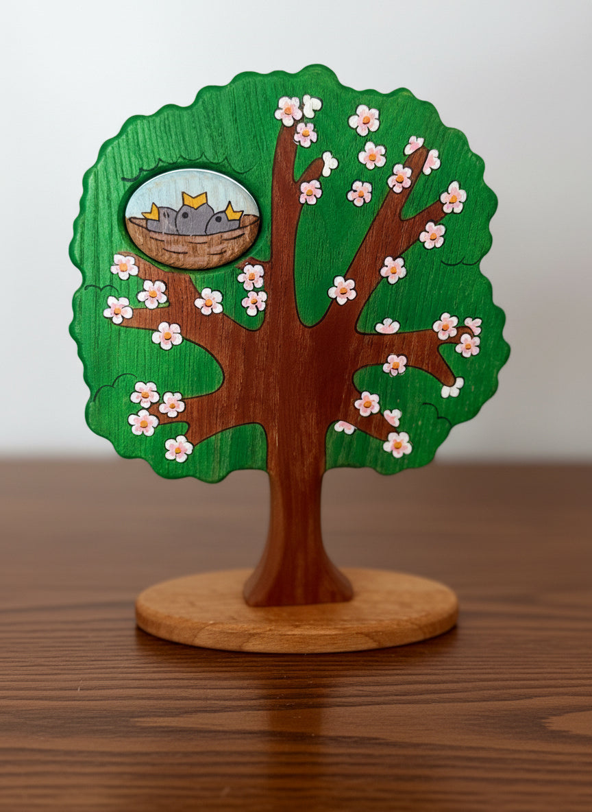 Waldorf Spring Flower Tree 2-sided with birds and flowers