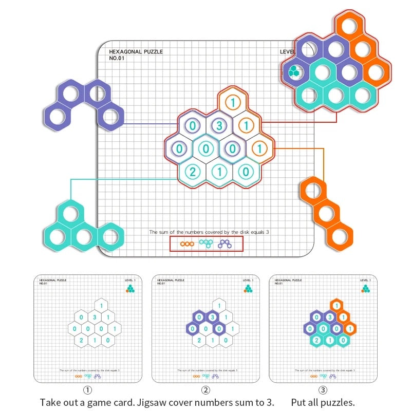 Bee Honeycomb Math Puzzle for Children