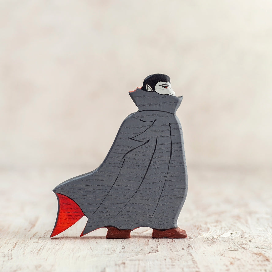 Wooden Dracula Figurine, Gothic Home Decor, Halloween