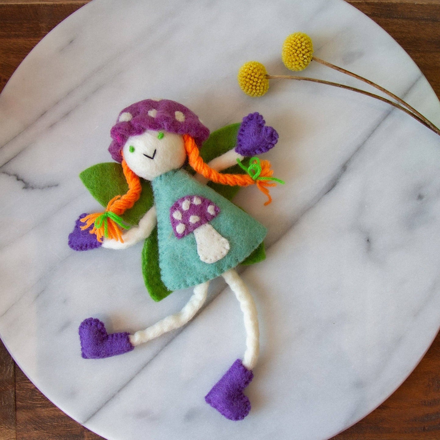 Global Crafts - Mushroom Bonnet Tooth Fairy Pillow Ginger Lavender