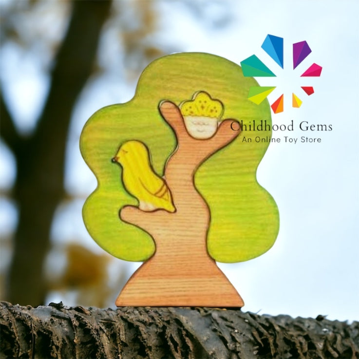Wooden Tree with Birds Puzzle