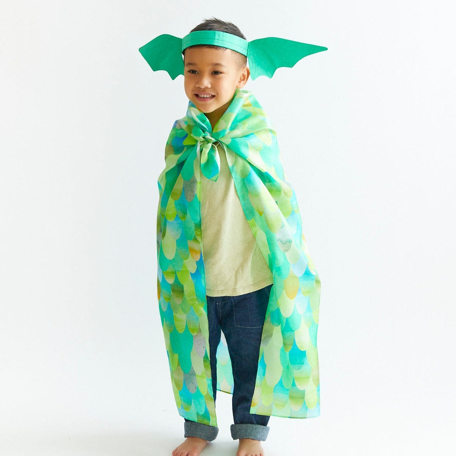 Green Dinosaur Playsilk (35" X 35") by Sarah's Silk