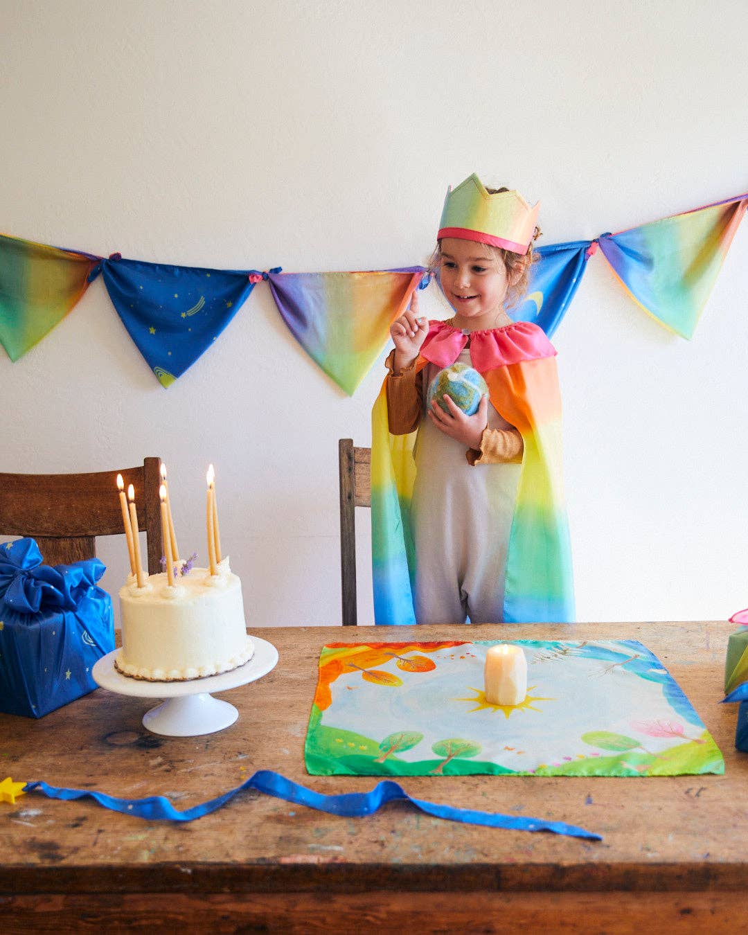 Around the Year Playsilk | Circle of the Sun - Montessori Birthday Toy (21” X 21”)