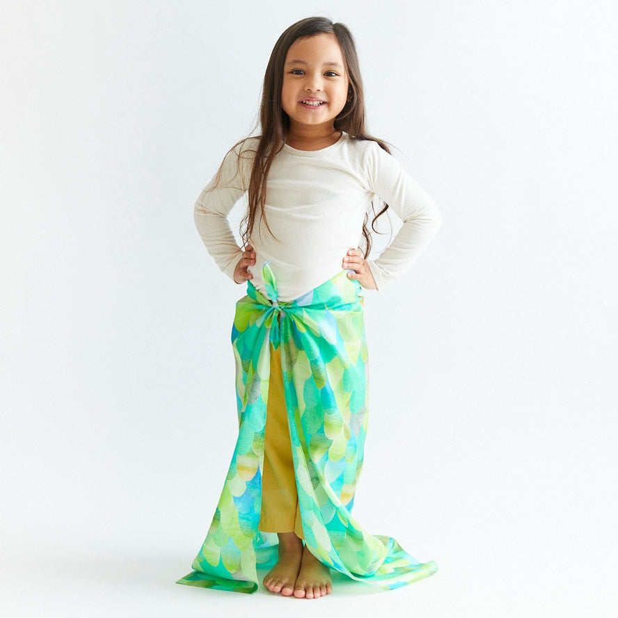 Green Dinosaur Playsilk (35" X 35") by Sarah's Silk