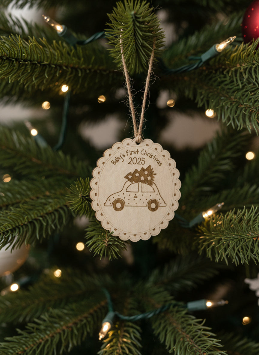 Customizable Baby’s First Christmas Ornament