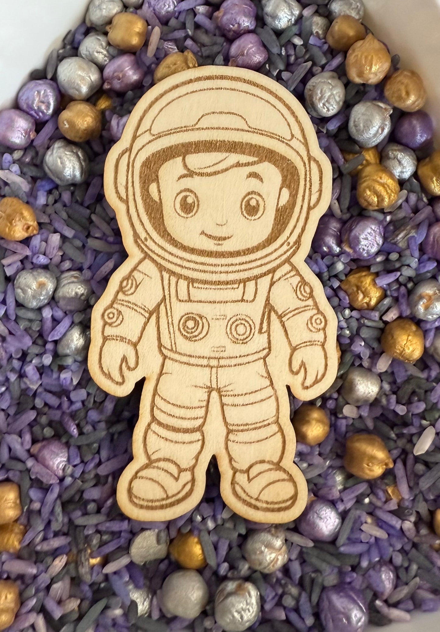 Space-Themed Wooden Sensory Play Props