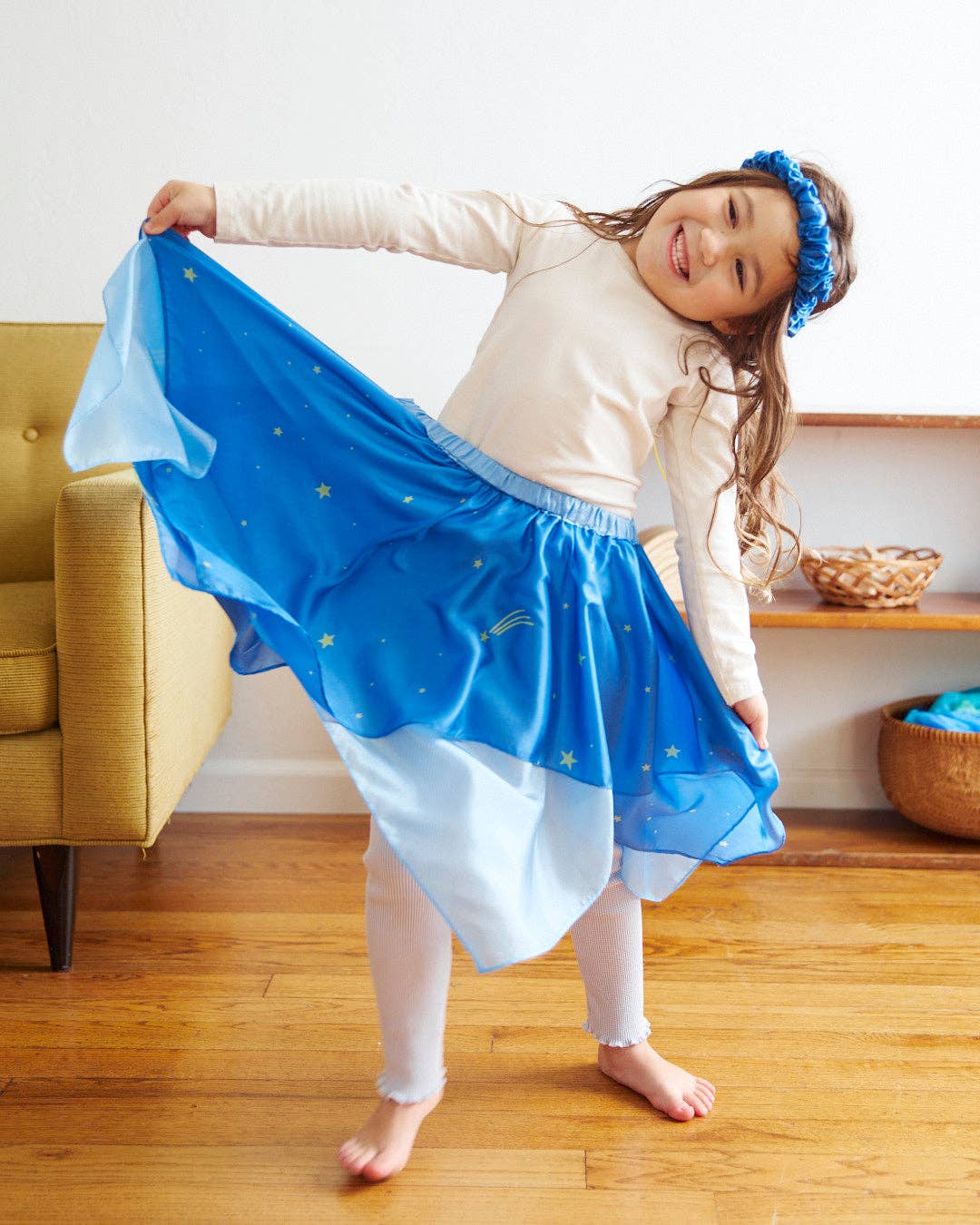 Fairy Skirt - 100% Silk Dress-Up for Pretend Play: Starry Night